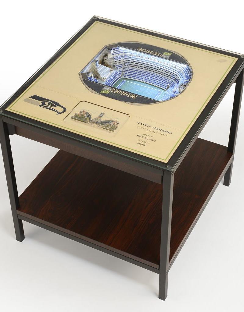 You The Fan Seattle Seahawks Led Lighted Stadium View End Table