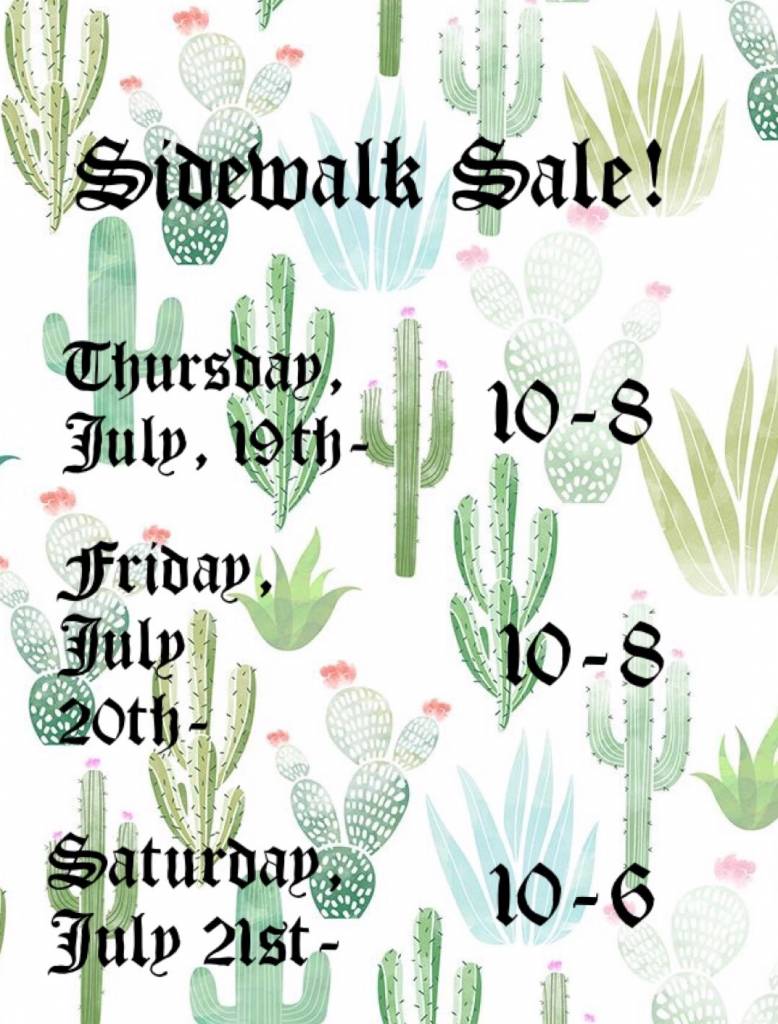 Annual Summer Sidewalk Sale!