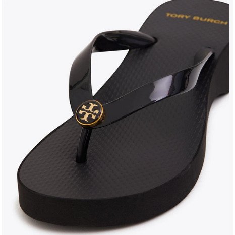 tory burch carved wedge flip flop