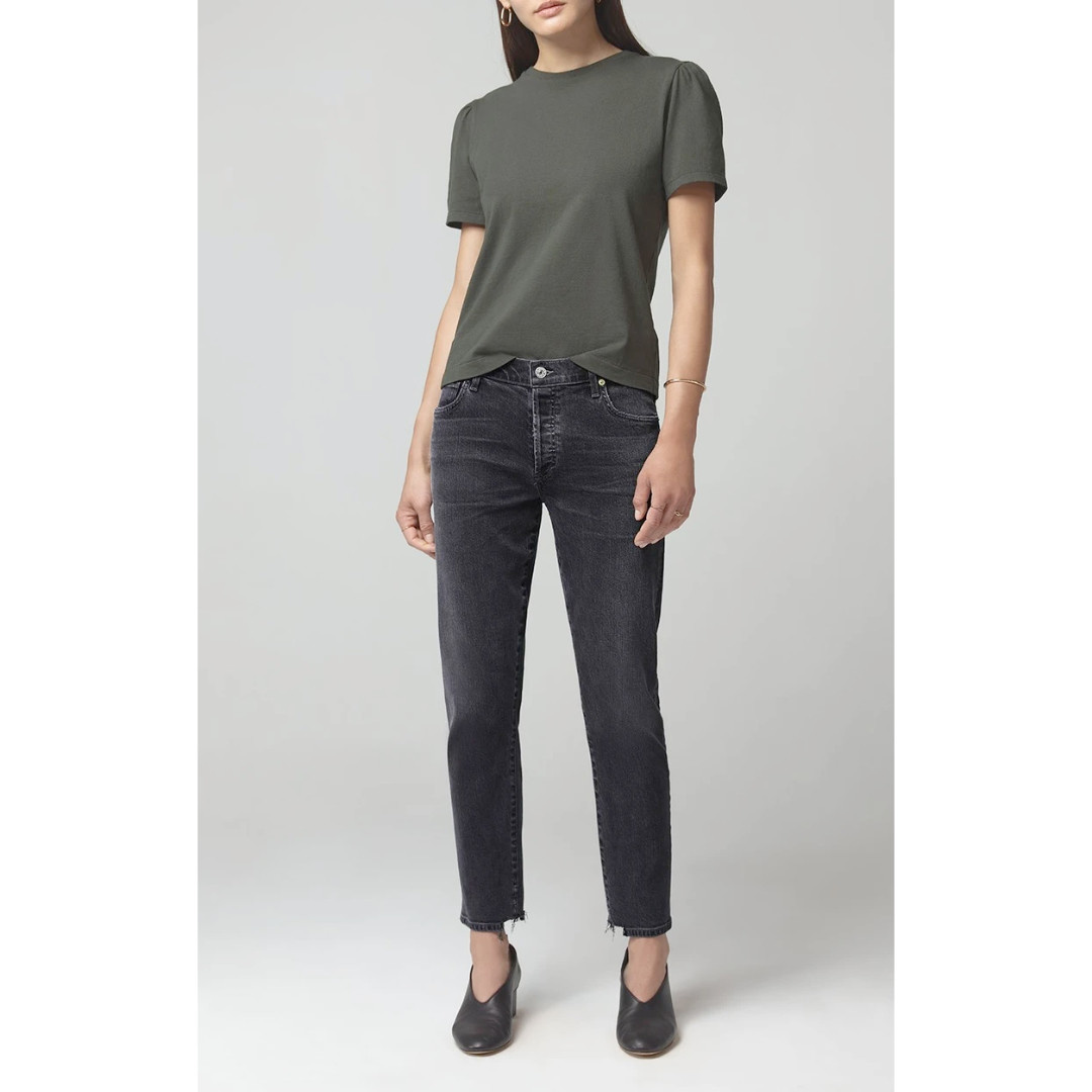 elsa mid rise slim fit crop