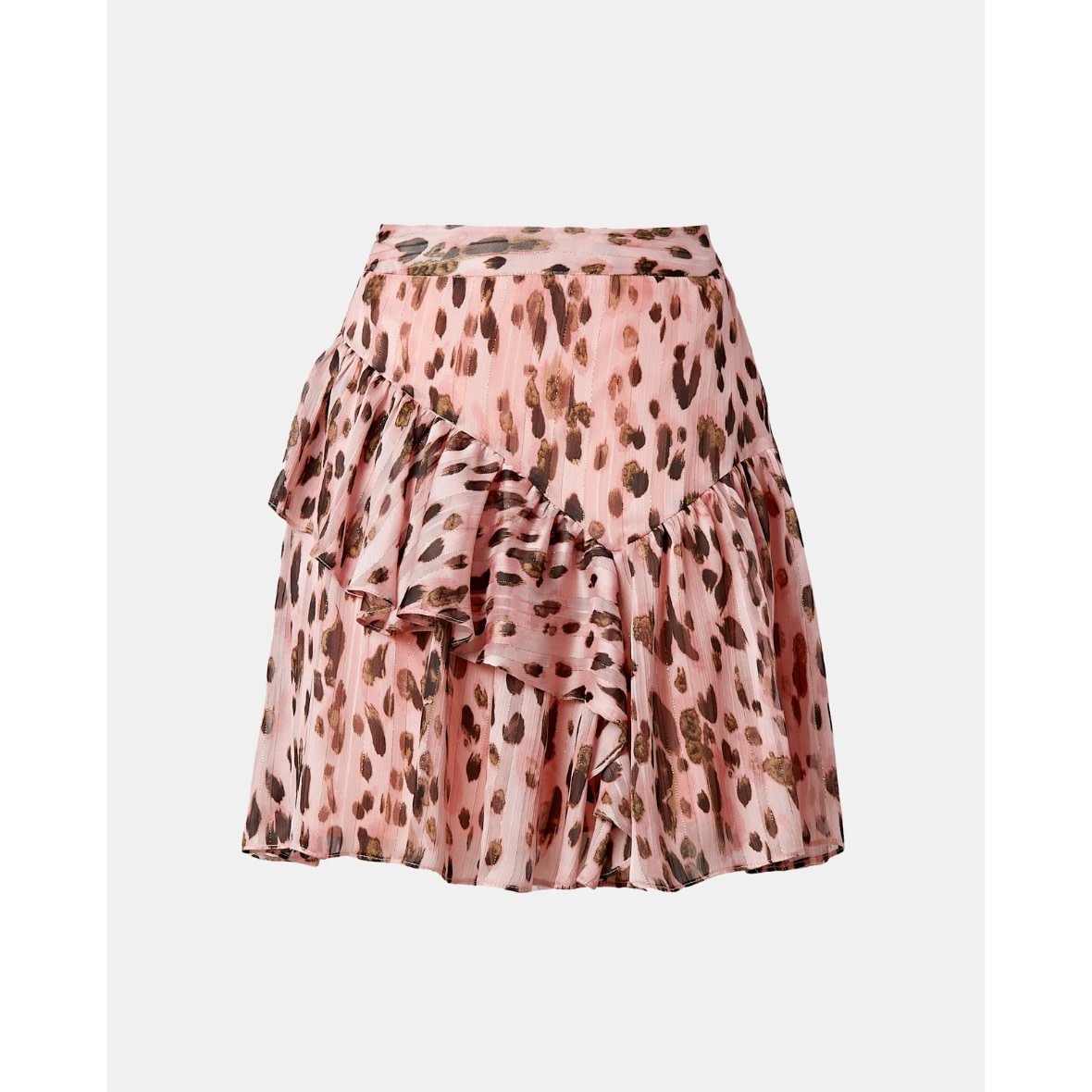Milly Milly Heidi Metallic Leopard Stripe Burnout Skirt