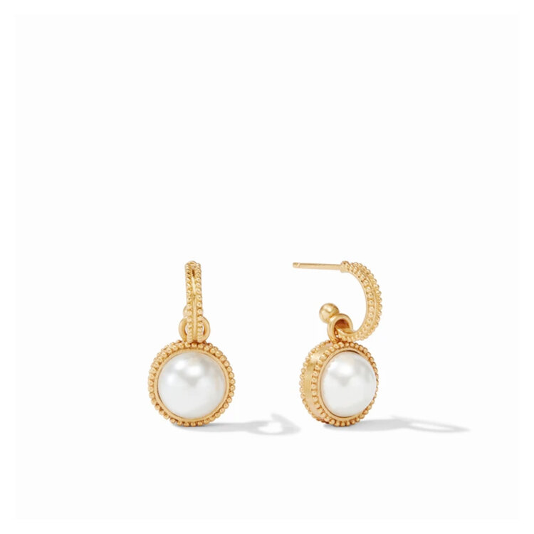 Julie Vos Fleur Hoop & Charm Pearl
