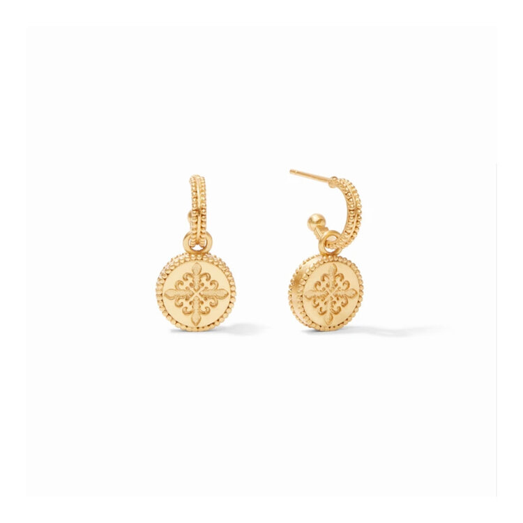 Julie Vos Fleur Hoop & Charm Pearl