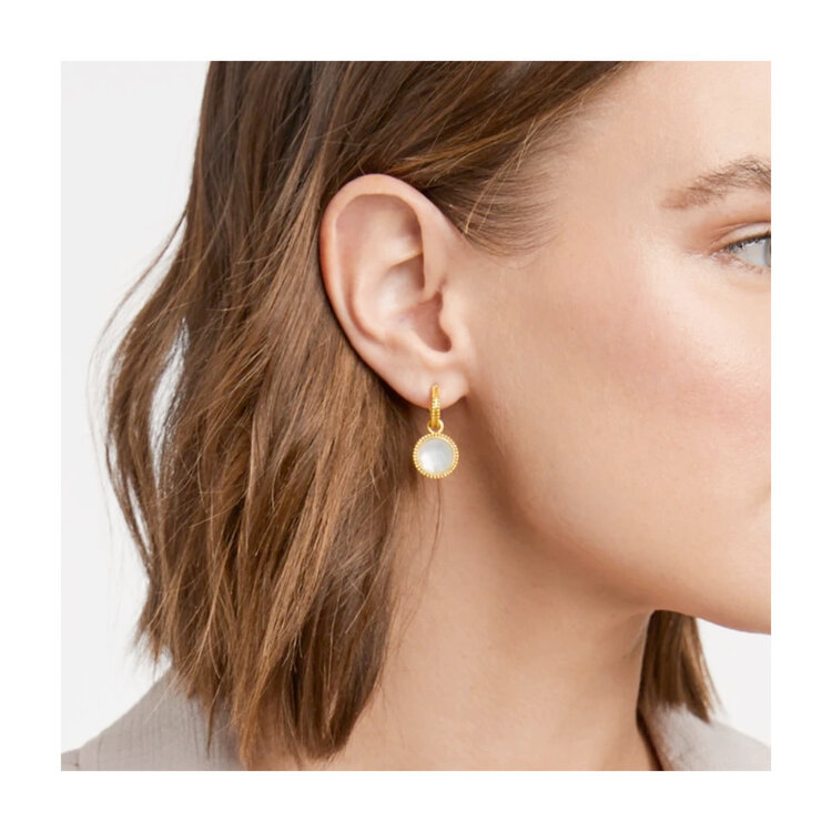 Julie Vos Fleur Hoop & Charm Pearl