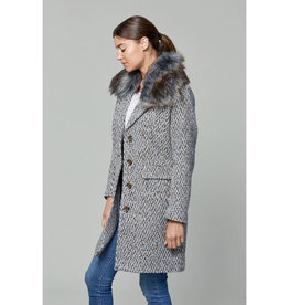 Dolce Cabo Dolce Cabo Tweed Coat w Fur