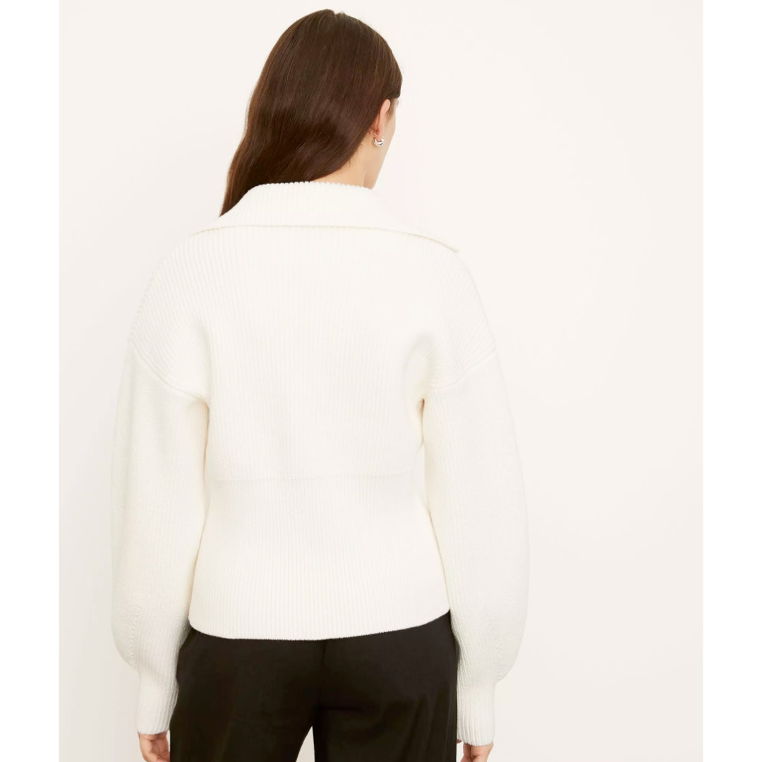 Vince Vince Ribbed Collar Cardigan