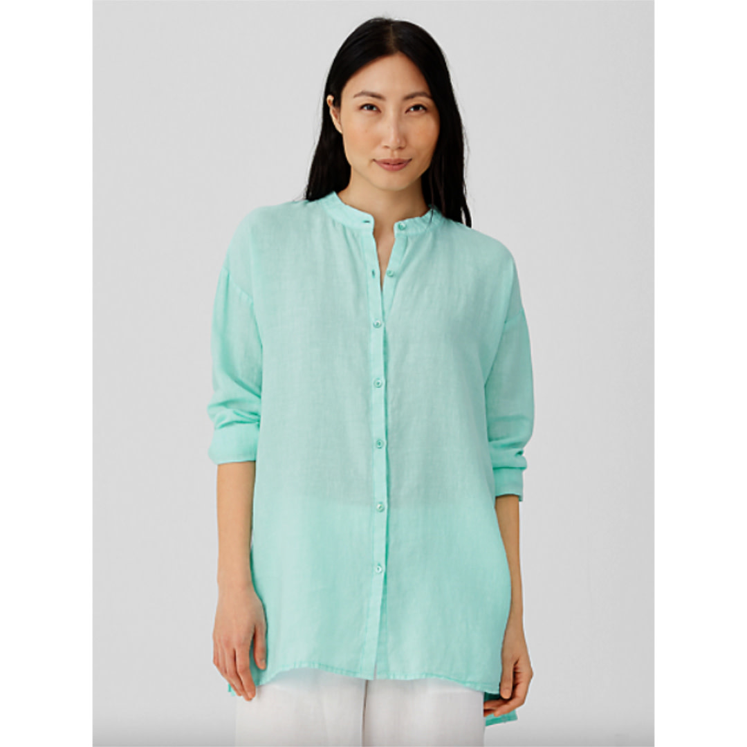 Eileen Fisher Eileen Fisher Mandarin Collar Long Shirt