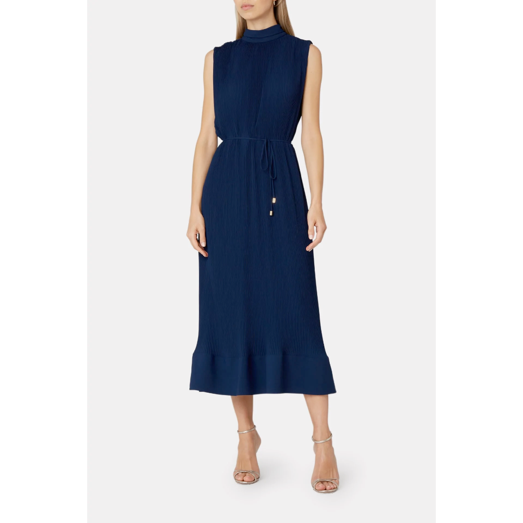 Milly Milly Melina Solid Pleat Dress