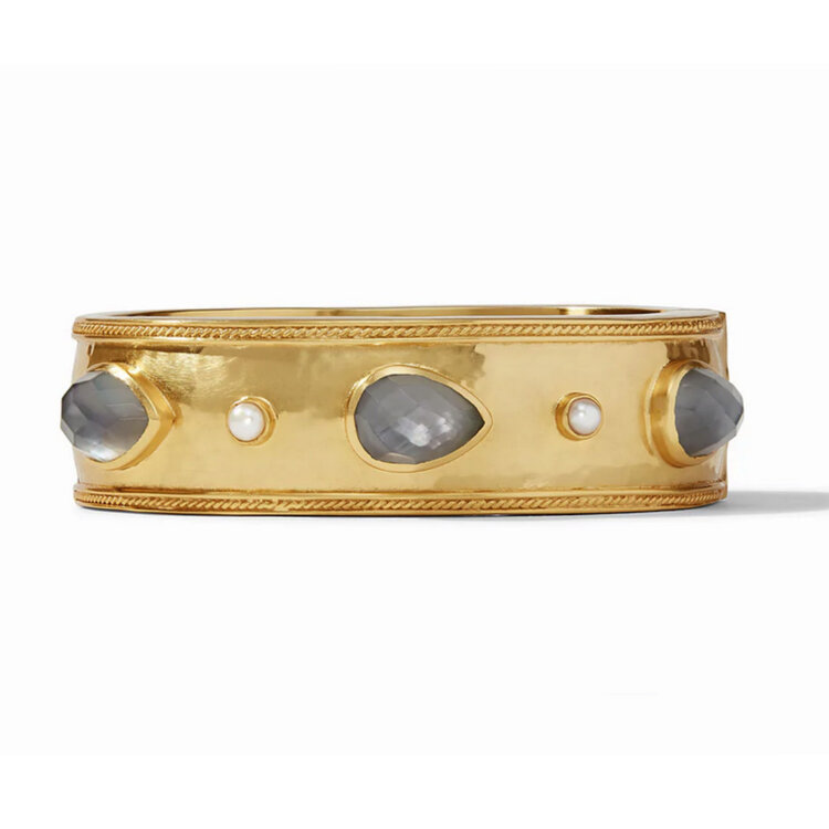 Julie Vos Julie Vos Bangle Gold Iridescent Charcoal Blue