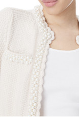 Alice & Olivia Alice & Olivia Noella Knit Jacket w/ Pearls