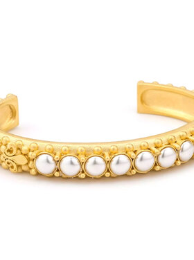 French Kande French Kande FDL Bangle Bracelet Gold Pearl