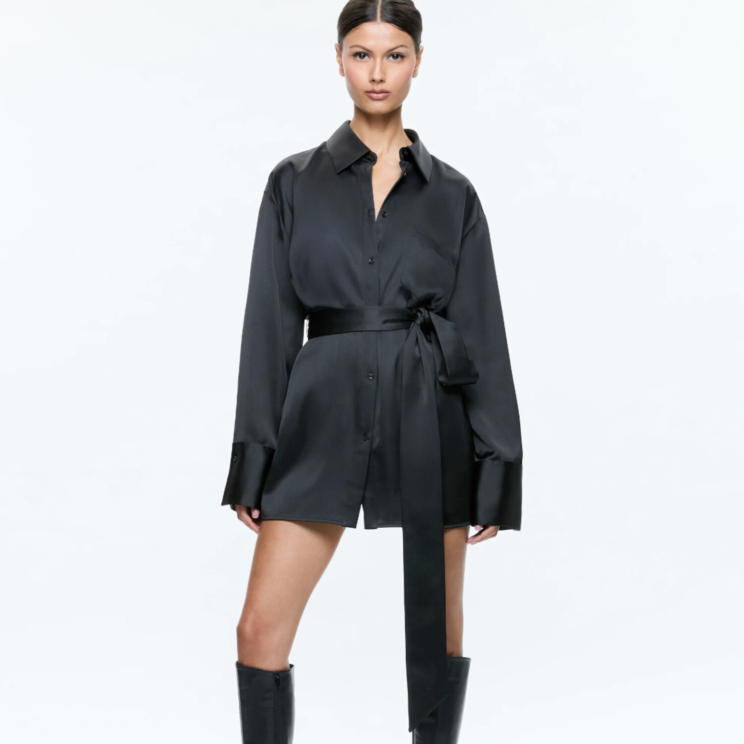 Alice + Olivia Finley Oversized Shirt Dress - CK Collection