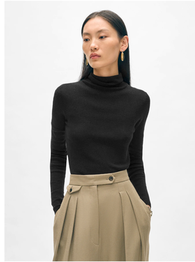 White + Warren White + Warren Fitted Turtleneck