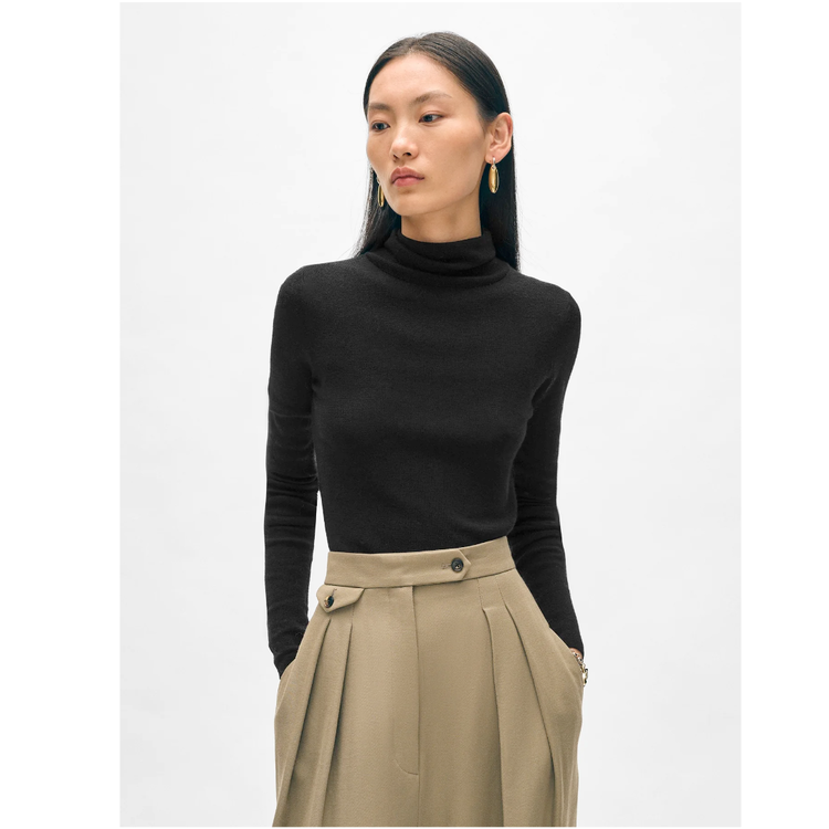 White + Warren White + Warren Fitted Turtleneck