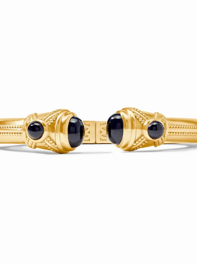 Julie Vos Julie Vos Cabochon Demi Cuff Obsidian Black