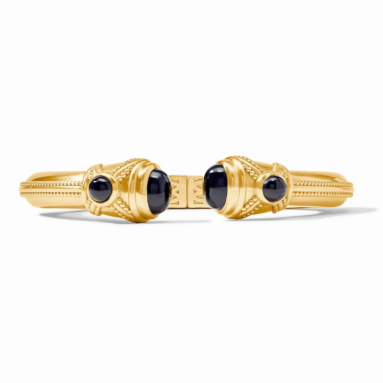 Julie Vos Julie Vos Cabochon Demi Cuff Obsidian Black