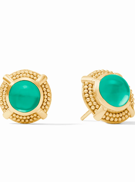 Julie Vos Julie Vos Cabochon Stud Emerald Green