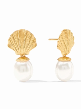 Julie Vos Julie Vos Sanibel Shell Pearl Drop Earring
