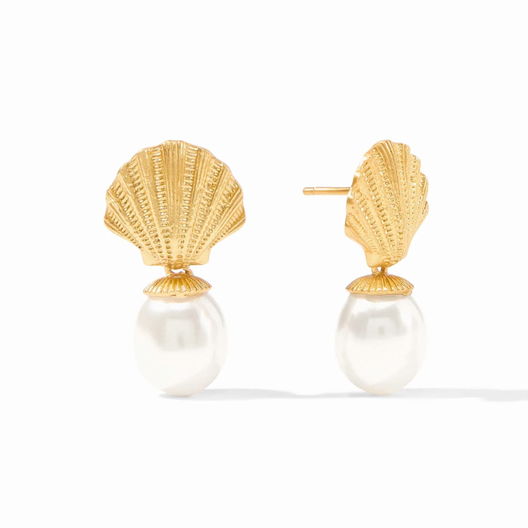 Julie Vos Julie Vos Sanibel Shell Pearl Drop Earring