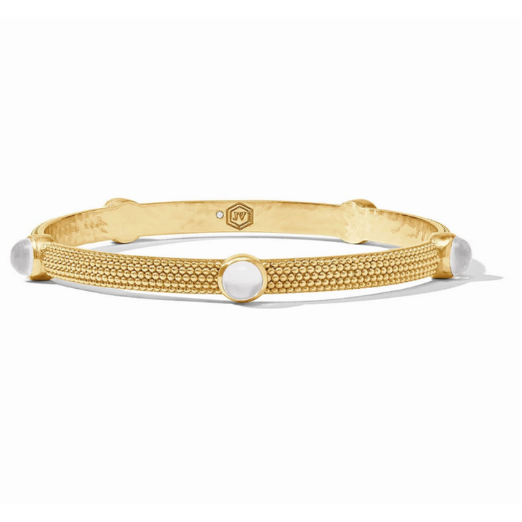 Julie Vos Julie Vos Cabochon Bangle Iridescent Clear Crystal