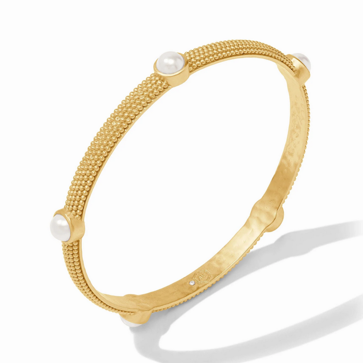 Julie Vos Julie Vos Cabochon Bangle Iridescent Clear Crystal