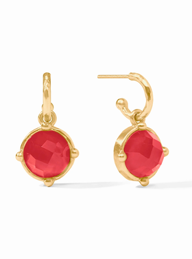 Julie Vos Julie Vos Honeybee Hoop & Charm Strawberry