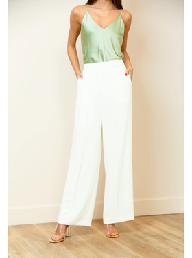 Jessie Liu Jessie Liu Pintuck Wide Leg Pants