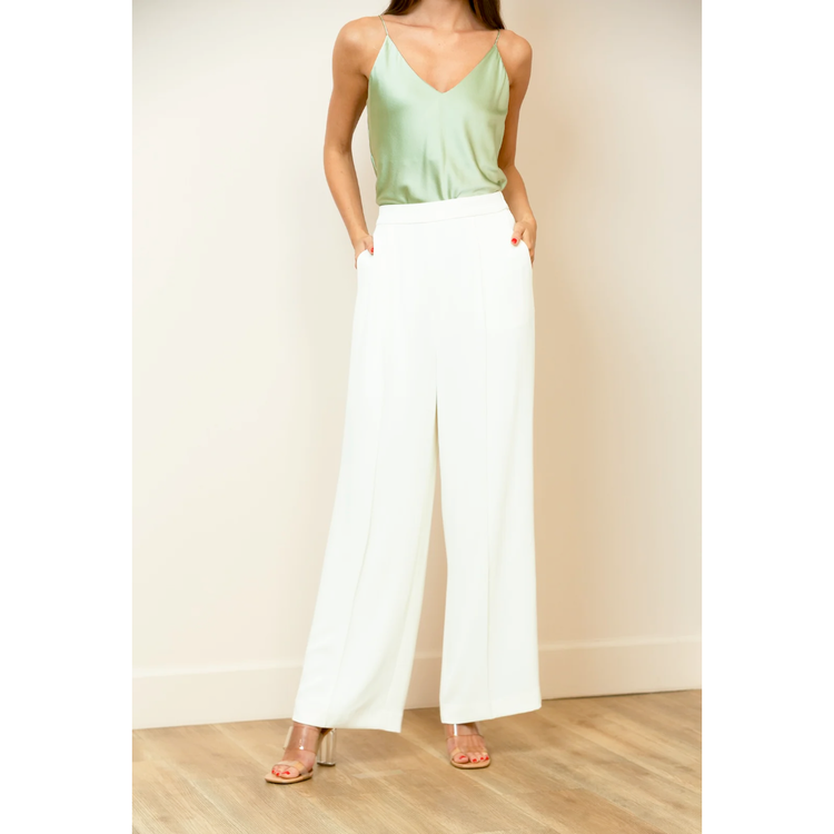 Jessie Liu Jessie Liu Pintuck Wide Leg Pants