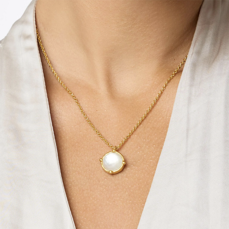 Julie Vos Julie Vos Honeybee Solitare Necklace Clear