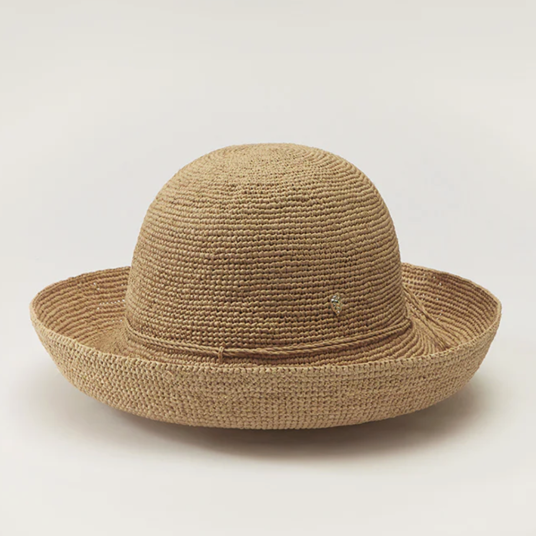 Helen Kaminski Sabina Raffia Visor | Nougat/Cream