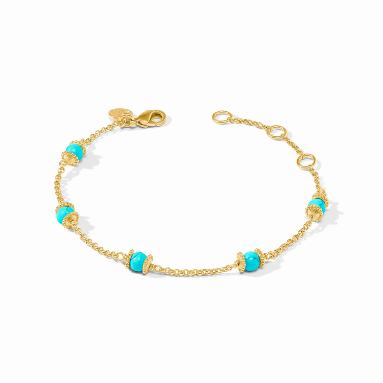 Julie Vos Julie Vos Hydra Delicate Bracelet Turqoise Blue