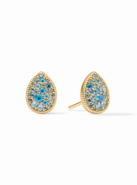 Julie Vos Julie Vos Birthstone Teardrop Stud Blue Topaz