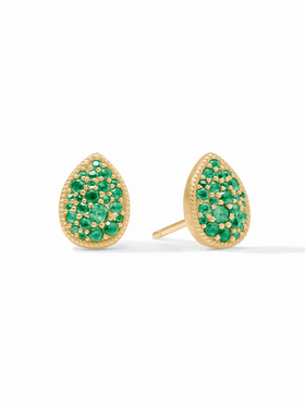 Julie Vos Julie Vos Birthstone Teardrop Stud Emerald
