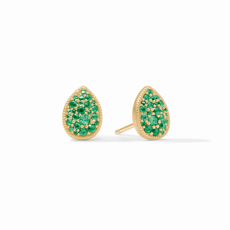 Julie Vos Julie Vos Birthstone Teardrop Stud Emerald