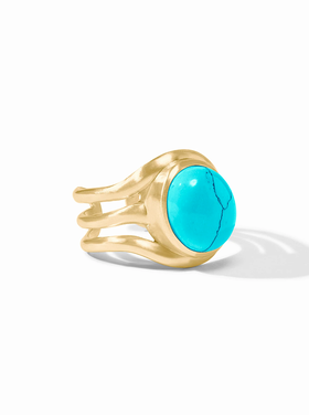 Julie Vos Julie Vos Wave Stone Ring Turquoise