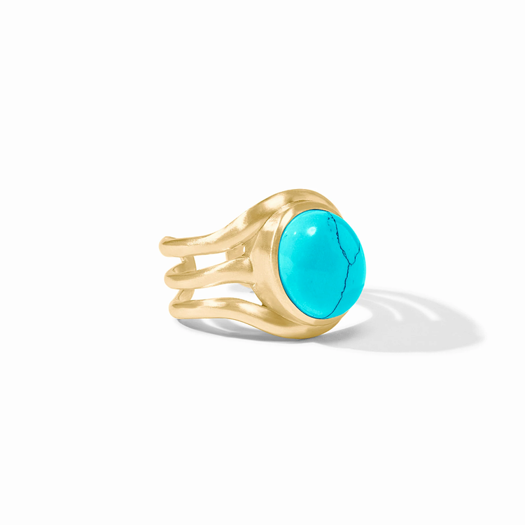 Julie Vos Julie Vos Wave Stone Ring Turquoise