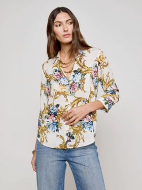 L'AGENCE L'agence Camille 3/4 Sleeve Blouse