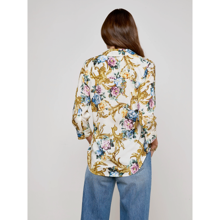 L'AGENCE L'agence Camille 3/4 Sleeve Blouse