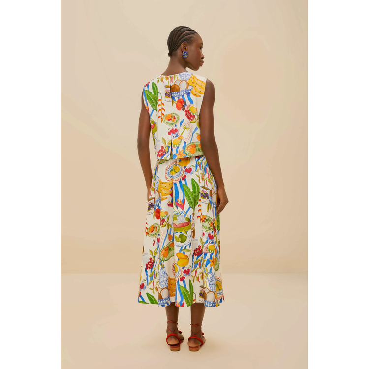 Farm Rio Farm Rio Fresh Table Midi Skirt