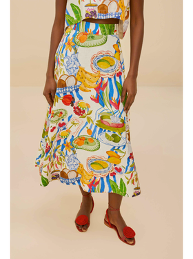 Farm Rio Farm Rio Fresh Table Midi Skirt