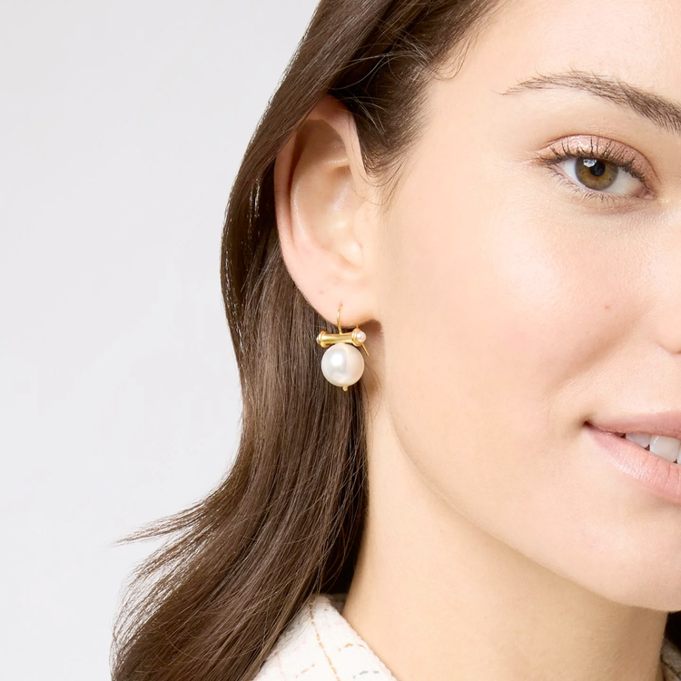 Julie Vos Julie Vos Bamboo Pearl Earring