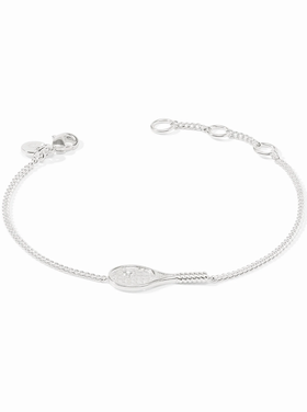 Julie Vos Julie Vos Silver Tennis Racquet Delicate Bracelet