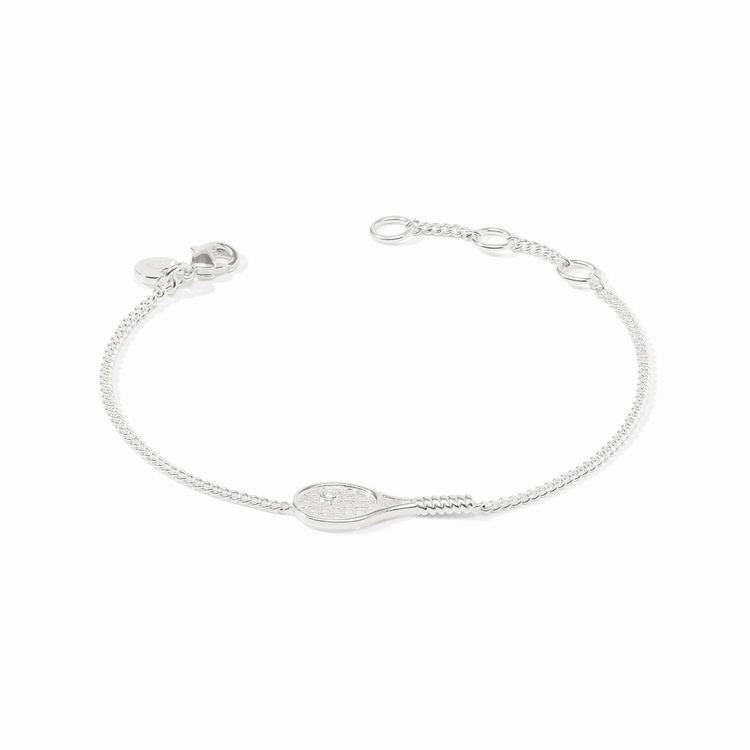 Julie Vos Julie Vos Silver Tennis Racquet Delicate Bracelet