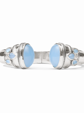 Julie Vos Julie Vos Silver Cannes Cuff Chalcedony Blue