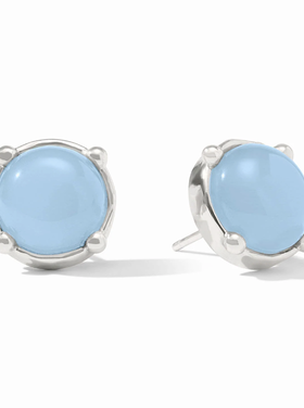 Julie Vos Julie Vos Silver Honey Stud Chalcedony Blue