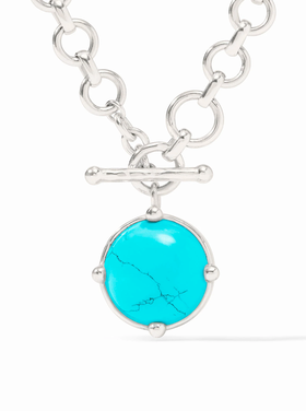 Julie Vos Julie Vos Silver Honeybee Demi Necklace Turquoise
