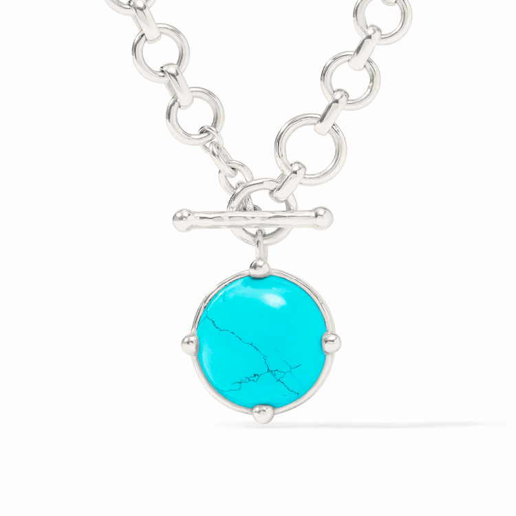 Julie Vos Julie Vos Silver Honeybee Demi Necklace Turquoise