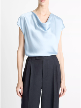 Vince Vince Cowl Nk Cap Slv Blouse