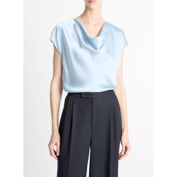 Vince Vince Cowl Nk Cap Slv Blouse