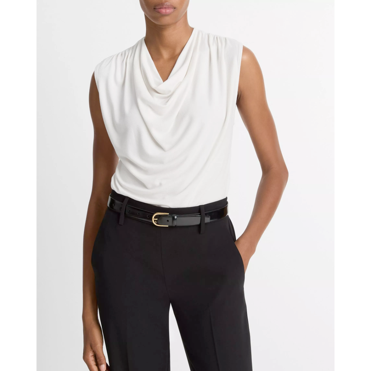 Vince Vince Slvless Draped Cowl Nk